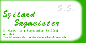 szilard sagmeister business card